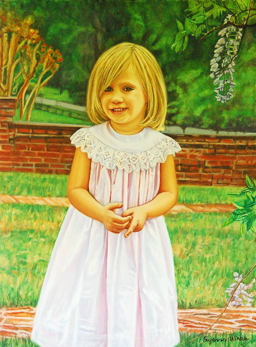 Daughter of Smith family - oil portrait